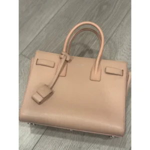 Saint Laurent Sac de Jour Leather Bag – Pink Beige