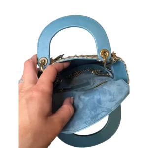 Alternative view of Dior Mini Canvas Honeycomb Embroidery Crystal Lady Dior