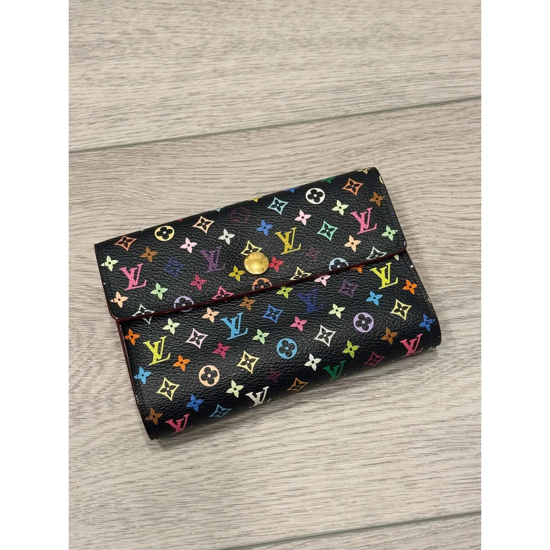 Lv Murkami black with multi color LVs