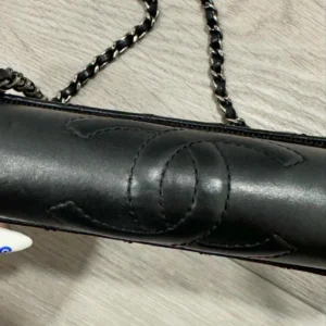 Alternative view of Chanel Black Lambskin Wallet on chain