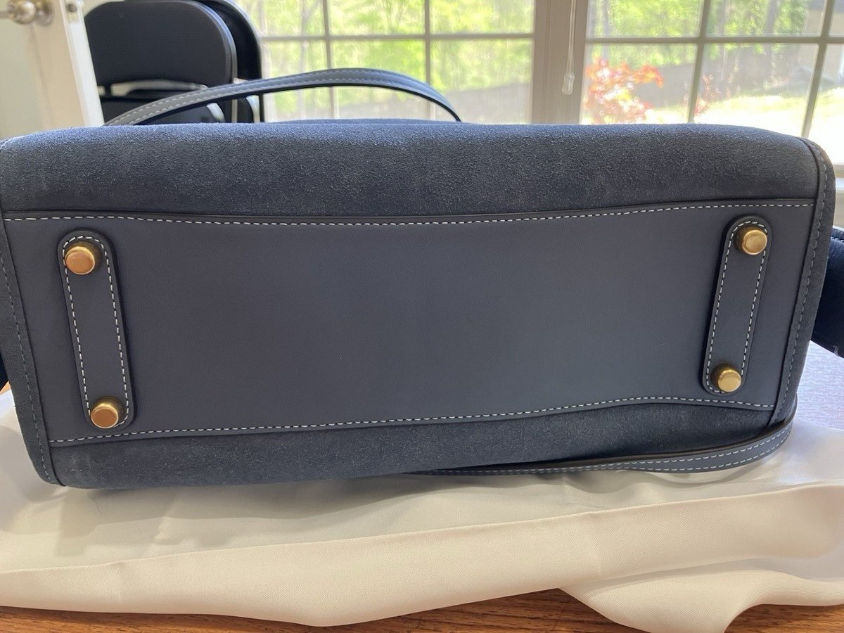 COACH Rogue Bag 31 Light Denim Blue Suede 2WAY Crossbody CCX24 NEW - Image 4