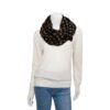 Luis Vuitton Black Silk/Wool Studded More Monogram Shawl Scarf w/ Box