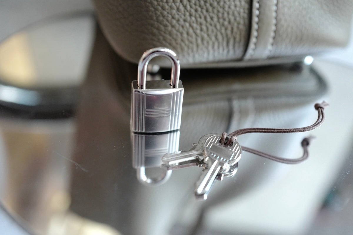 HERMES PICOTIN 18 ETOUPE WITH PALLADIUM HARDWARE W STAMP FRESH STORE - Image 8