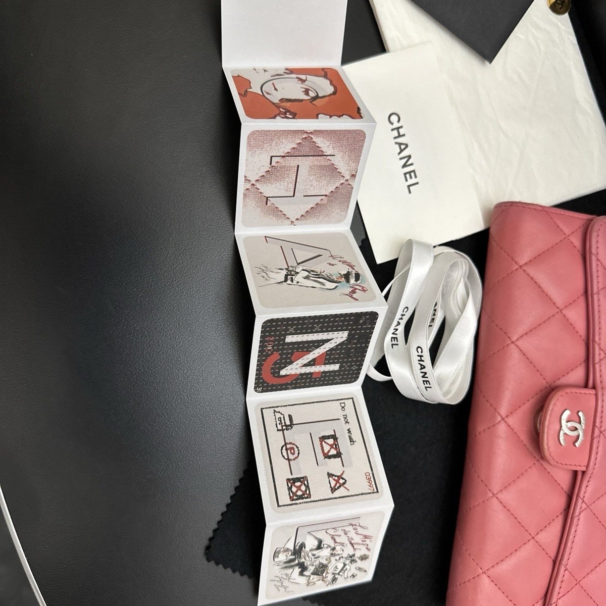 CHANEL Long Zippy Wallet-Pink Lambskin Leather. With Box, Dust Cover And Cards - Image 10