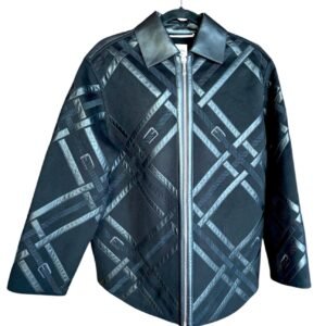 HERMÈS 2025 CASHMERE LEATHER PEACOAT JACKET