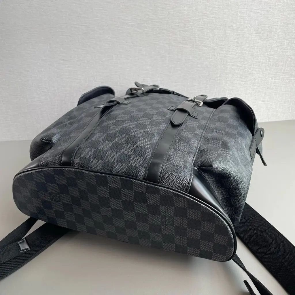 Louis Vuitton Christopher Black Coated Canvas Damier Backpack - Image 2