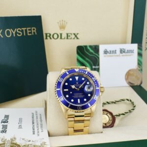 ROLEX - 40mm 18kt Gold Submariner Blue Dial 16618 - SANT BLANC