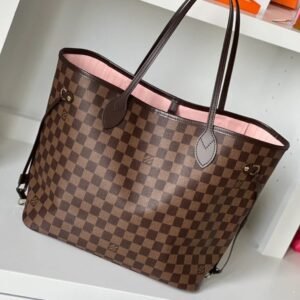 Louis Vuitton Neverfull MM Damier Ebene Rose Ballerine