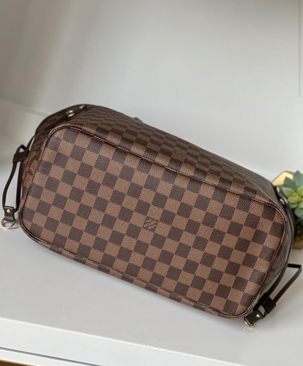 Louis Vuitton Neverfull MM Damier Ebene Rose Ballerine - Image 7