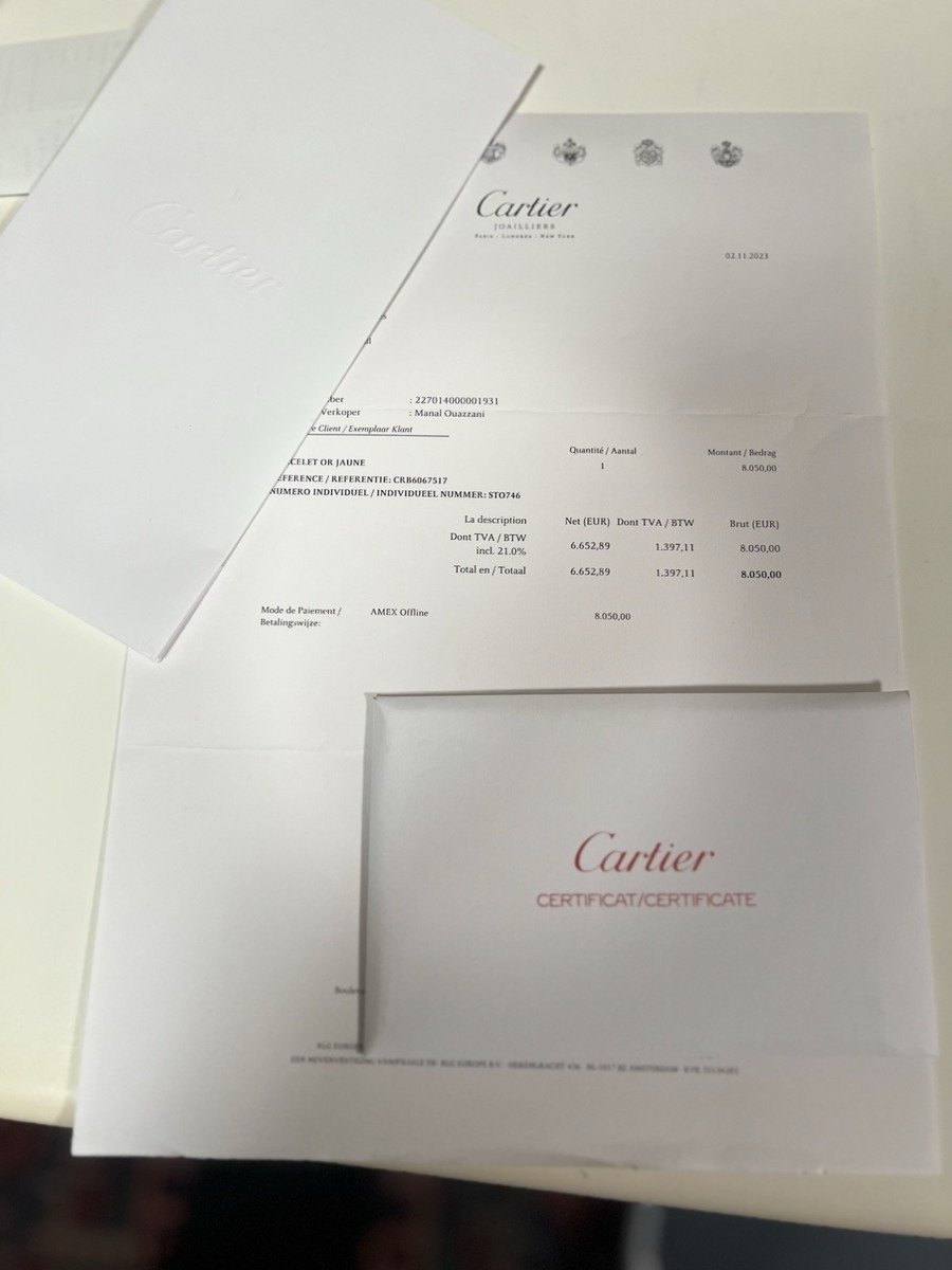 Cartier LOVE bracelet, classic model - Size 17 - Comes in original box w/receipt - Image 8