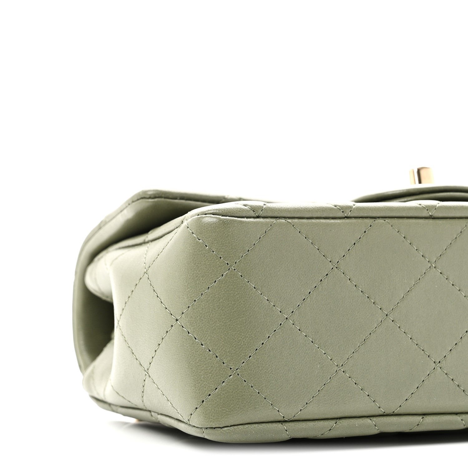 Chanel Lambskin Quilted Mini Rectangular Flap Green - Image 10