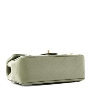 Alternative view of Chanel Lambskin Quilted Mini Rectangular Flap Green