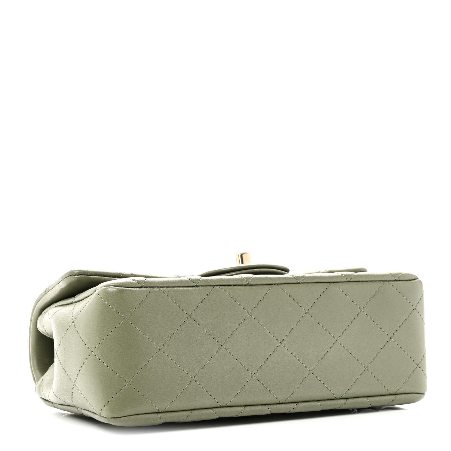 Chanel Lambskin Quilted Mini Rectangular Flap Green - Image 2