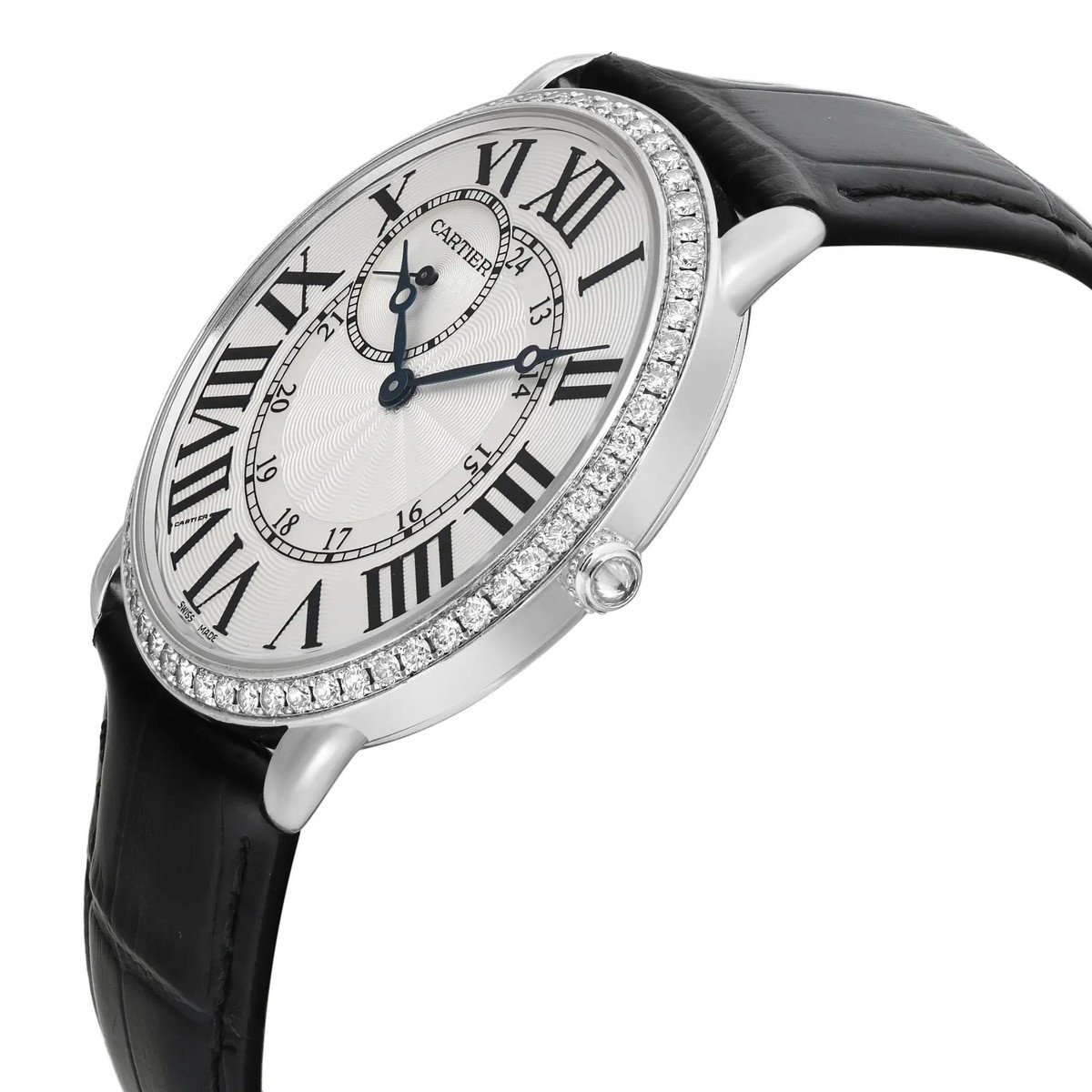 Cartier Ronde Louis 42mm 18K White Gold Diamond White Dial Men Watch WR007002 - Image 3
