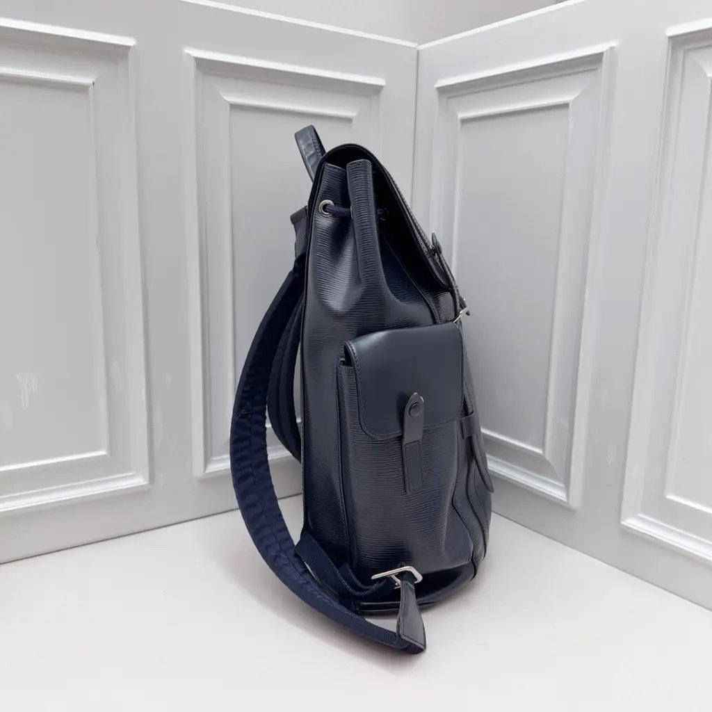 Louis Vuitton Navy Blue Epi Leather Backpack - Image 2