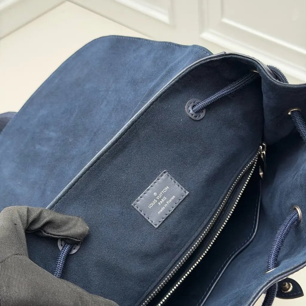 Louis Vuitton Navy Blue Epi Leather Backpack - Image 4