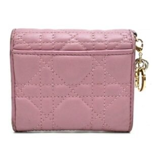 Alternative view of Christian Dior Lotus Wallet Women's Tri-fold S0181 ONMJ Leather Dark Pink