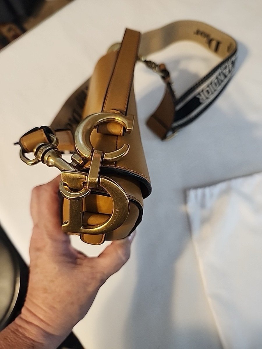 Christian Dior Medium Saddle Bag with purse strap and riding strap. - Image 15