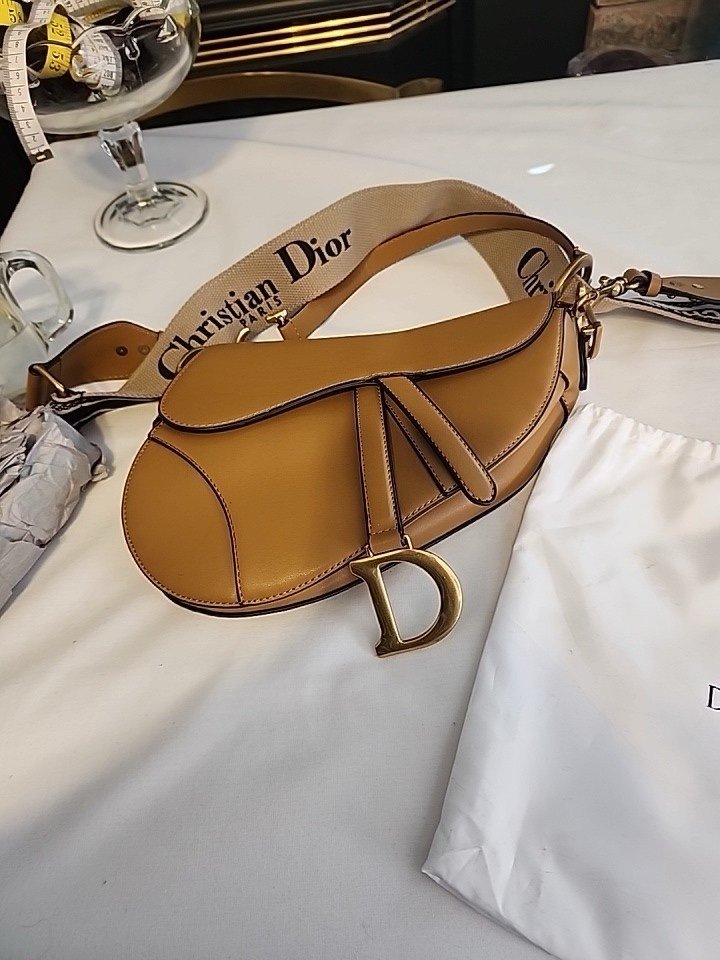 Christian Dior Medium Saddle Bag with purse strap and riding strap. - Image 2