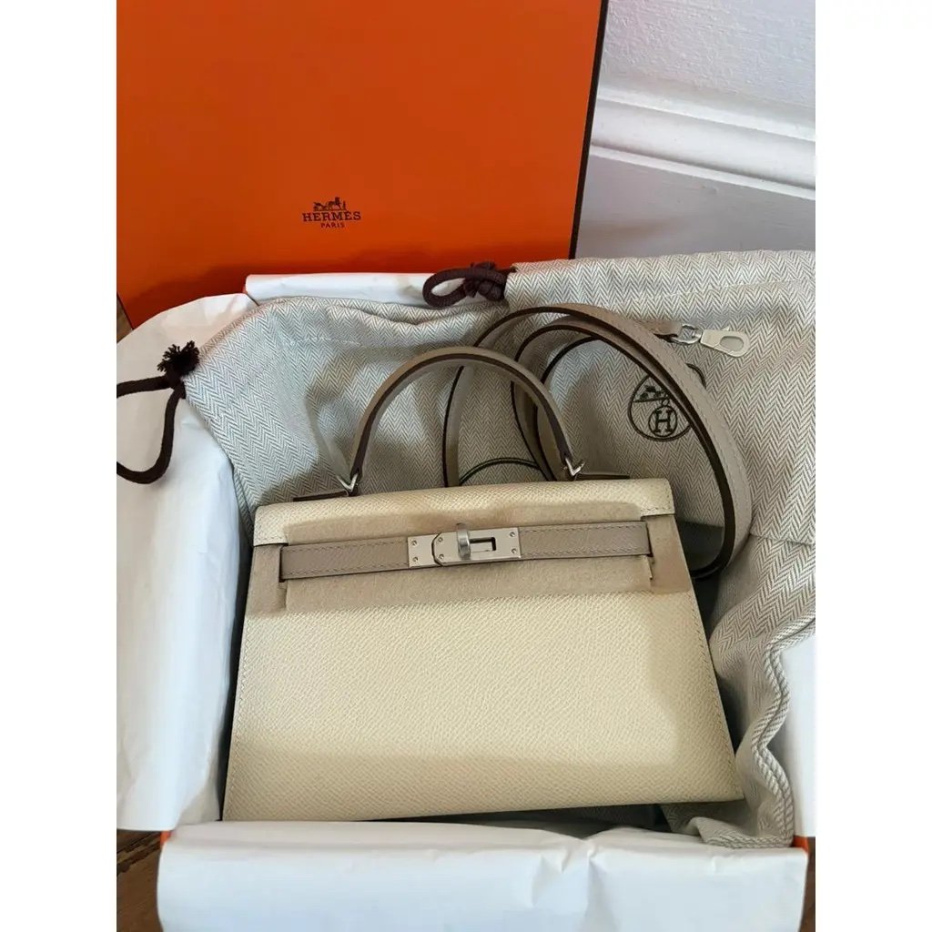 Hermes Kelly mini leather handbag