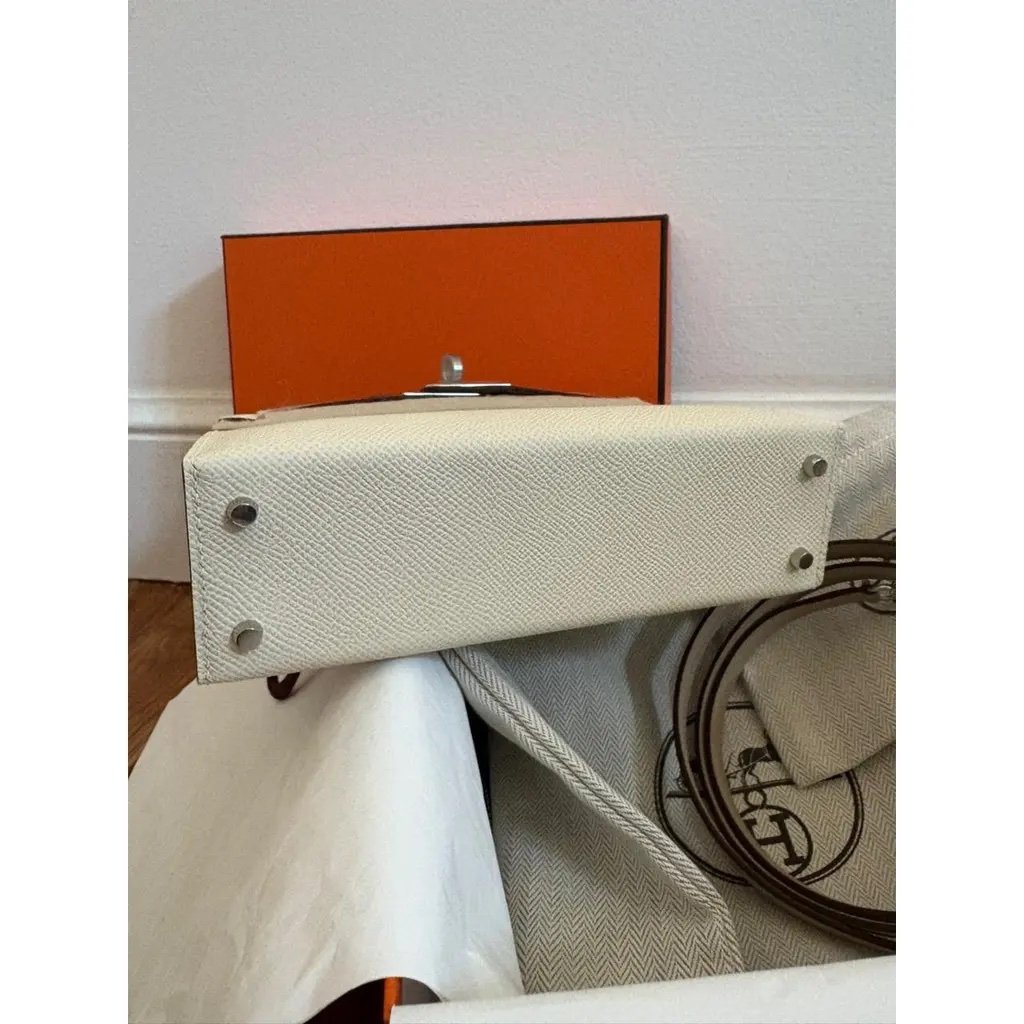 Hermes Kelly mini leather handbag - Image 5