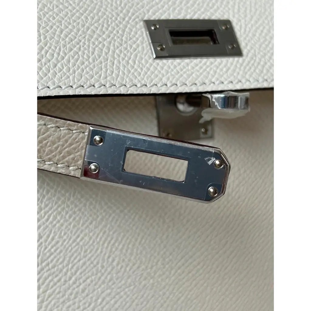 Hermes Kelly mini leather handbag - Image 4
