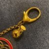 LOUIS VUITTON Walley Fleur Bag Charm M67128 Keyholder Gold USED Auth