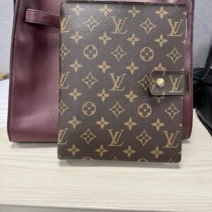 Louis Vuitton GM Large Ring Agenda Cover Monogram Brown Authentic w/ Dust Bag