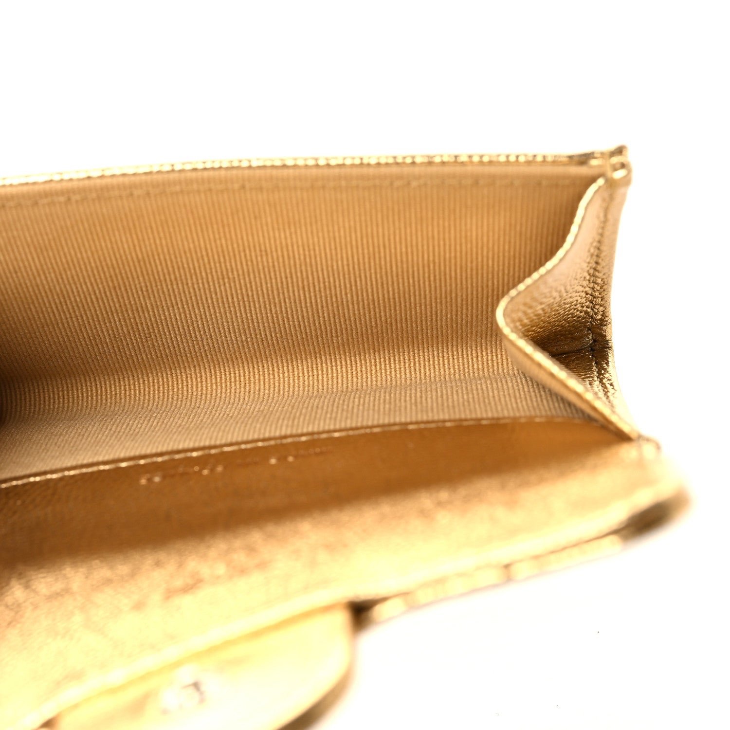 Chanel Card Holder caviar light gold - Image 5