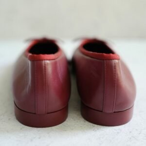 CHANEL 26S MATTHIEU BLAZY'S BALLET FLATS BURGUNDY PINK LAMBSKIN SIZE 39 - Image 5