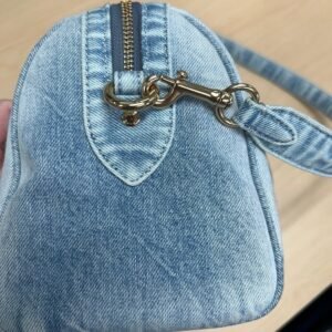 Coach CDY74 Loved Denim Rowan Crossbody Medium Satchel with yellow hangtag charm - Image 4