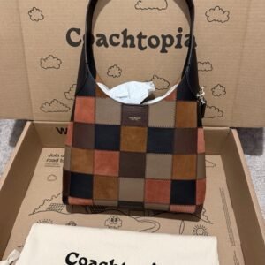 Coachtopia Alter/Ego Brooklyn Shoulder Bag 28 Black/Clay Multi Brand New