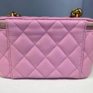 Authentic CHANEL Bubblegum Pink Sweet Heart Vanity Case with Chain Strap 23P - Image 21