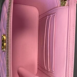 Authentic CHANEL Bubblegum Pink Sweet Heart Vanity Case with Chain Strap 23P - Image 9