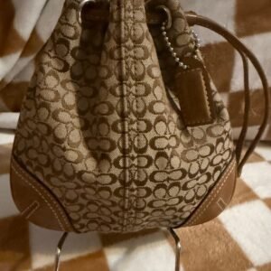 Coach Soho Signature Mini Drawstring Bucket
Bag Wristlet Pouch RARE Vintage Y2K - Image 6