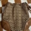 Coach Soho Signature Mini Drawstring Bucket
Bag Wristlet Pouch RARE Vintage Y2K