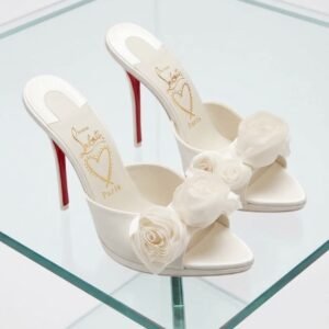 Mere Lachaise Mule
120 mm Mules - Crepe satin - Ivory - Women - Image 8