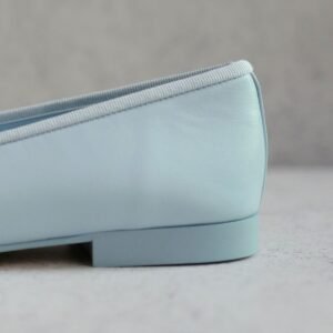 CHANEL 26S MATTHIEU BLAZY'S BALLET FLATS BURGUNDY BLUE LAMBSKIN SIZE 38.5 - Image 7