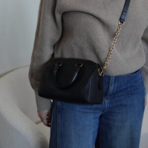 Louis Vuitton Speedy 20 bag in black embossed leather - Image 17