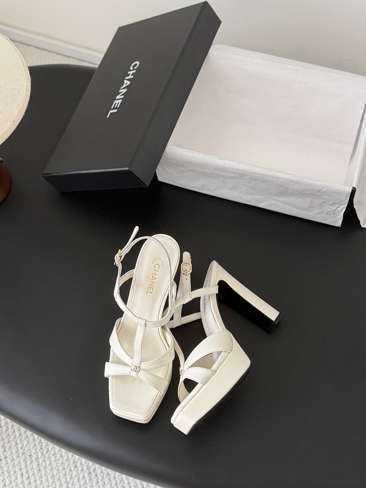Chanel 26P Platform Heel Sandals