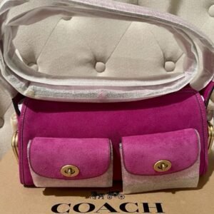 Coach Mini Haversack 27 Turnlock Bag In Magenta Pink NWT Gift Boxed - Image 11