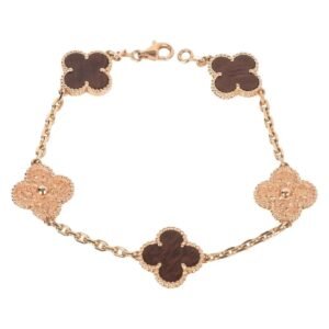 Van Cleef & Arpels Bracelet Alhambra Collection 18K Rose Gold Letterwood 2012 - Image 9