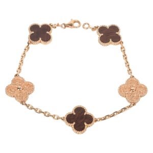 Van Cleef & Arpels Bracelet Alhambra Collection 18K Rose Gold Letterwood 2012 - Image 7