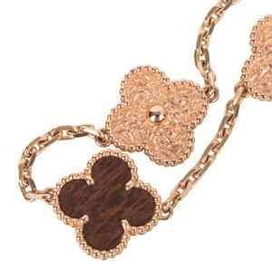 Van Cleef & Arpels Bracelet Alhambra Collection 18K Rose Gold Letterwood 2012 - Image 6