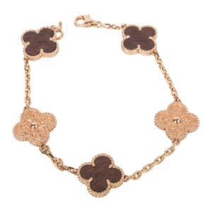 Van Cleef & Arpels Bracelet Alhambra Collection 18K Rose Gold Letterwood 2012